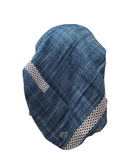 Lizi Headwear AVTXSDE Denim Stripe Textured Pre-Tied Bandanna with Full Grip myselflingerie.com