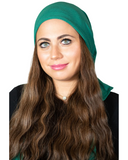 Tie Ur Knot Ribbed Emerald Green Adjustable Pre-Tied Bandanna with Full Non Slip Grip myselflingerie.com