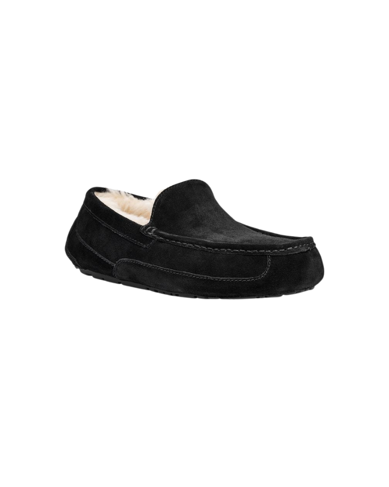 UGG 1101110W Black Ascot Men's Slippers myselflingerie.com