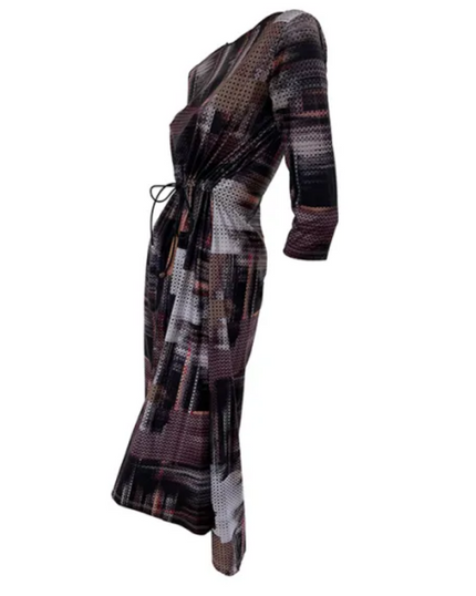 CVRGE Hannah Geometric Sequins Print Hi Low Swim Dress myselflingerie.com