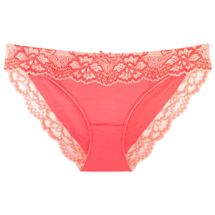 Dorina D02252L Coral Two Tone Lace Brief myselflingerie.com