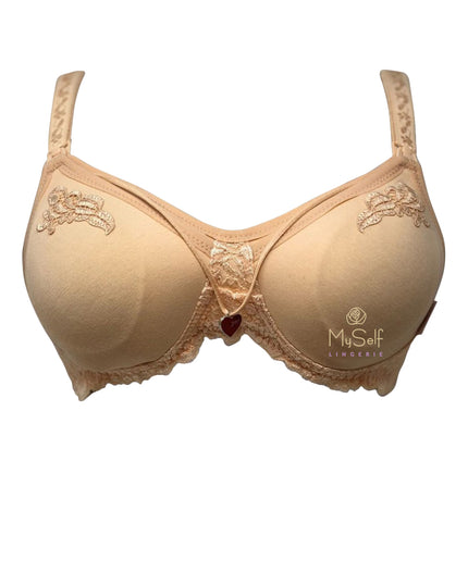 Monica M10 Cotton Wire Free Nursing Bra with Necklace myselflingerie.com