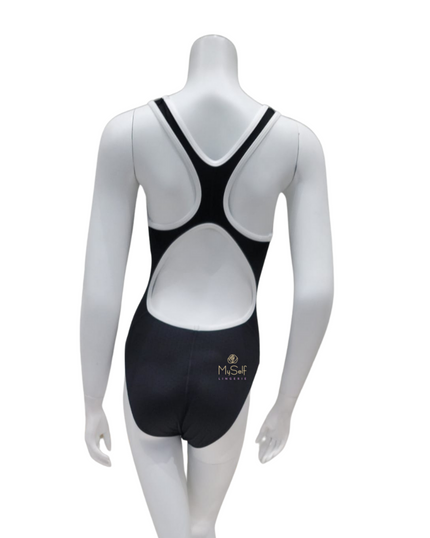 MHEXS7A Black/White Hexa Maxfit Swimsuit