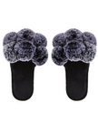 Memoi MZP05446 Luxe Pompom Plush Slippers myselflingerie.com