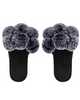 Memoi MZP05446 Luxe Pompom Plush Slippers myselflingerie.com