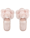 Memoi MZP05446 Luxe Pompom Plush Slippers myselflingerie.com