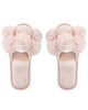 Memoi MZP05446 Luxe Pompom Plush Slippers myselflingerie.com