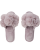 Memoi MZP05446 Luxe Pompom Plush Slippers myselflingerie.com