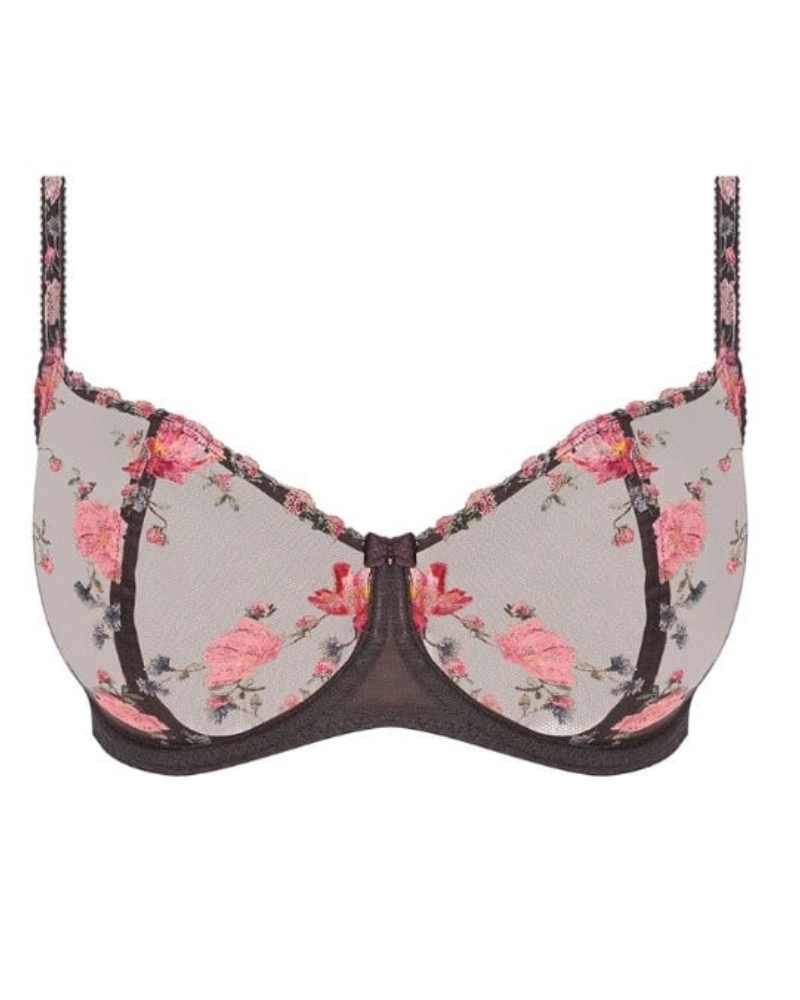Fantasie 102207 Charcoal Adrienne Embroidered Underwire Bra MYSELFLINGERIE.COM