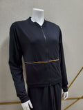 Percy Gathered Black Nightgown & Zip Up Hoodie