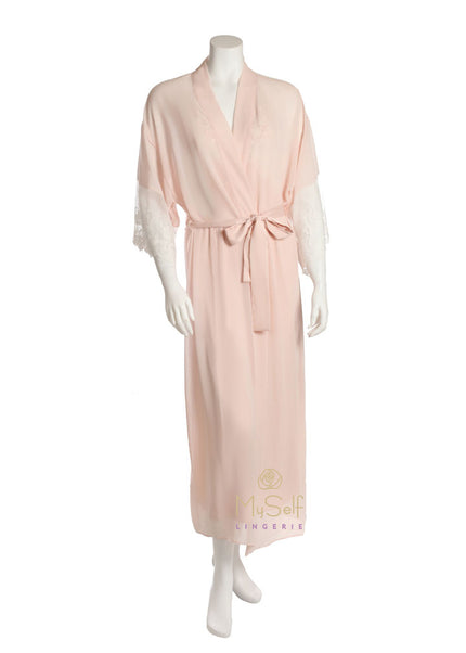 Flora Nikrooz Q80381 Farrah Chiffon Kimono Robe myselflingerie.com