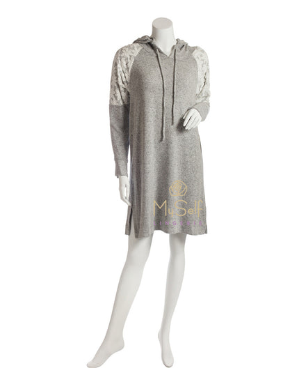 Flora Nikrooz Q80917 Genna Hooded Sleep Shirt myselflingerie.com