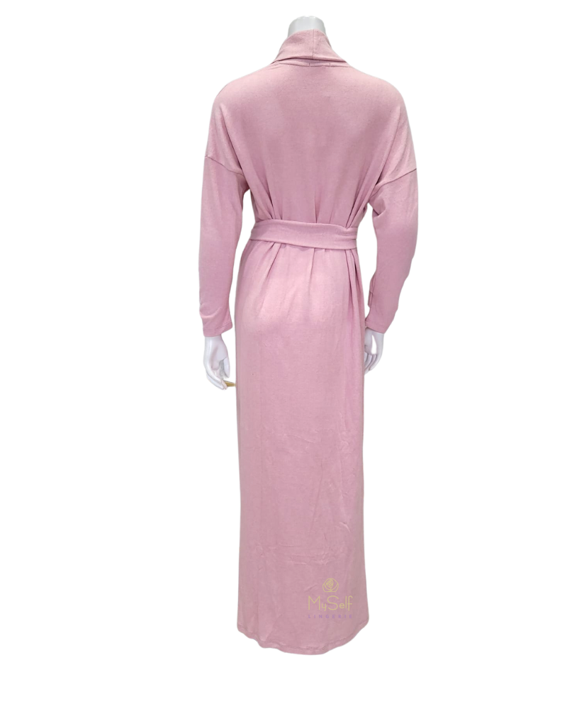 ROBE2 Pink Classic Cotton Blend Morning Robe Wrap