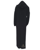 ROBE6 Black Zippered Hooded Modal Morning Robe