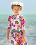 Undercover Waterwear S19-KLBS-PF Kids Pink Floral Bathing Suit Set myselflingerie.com