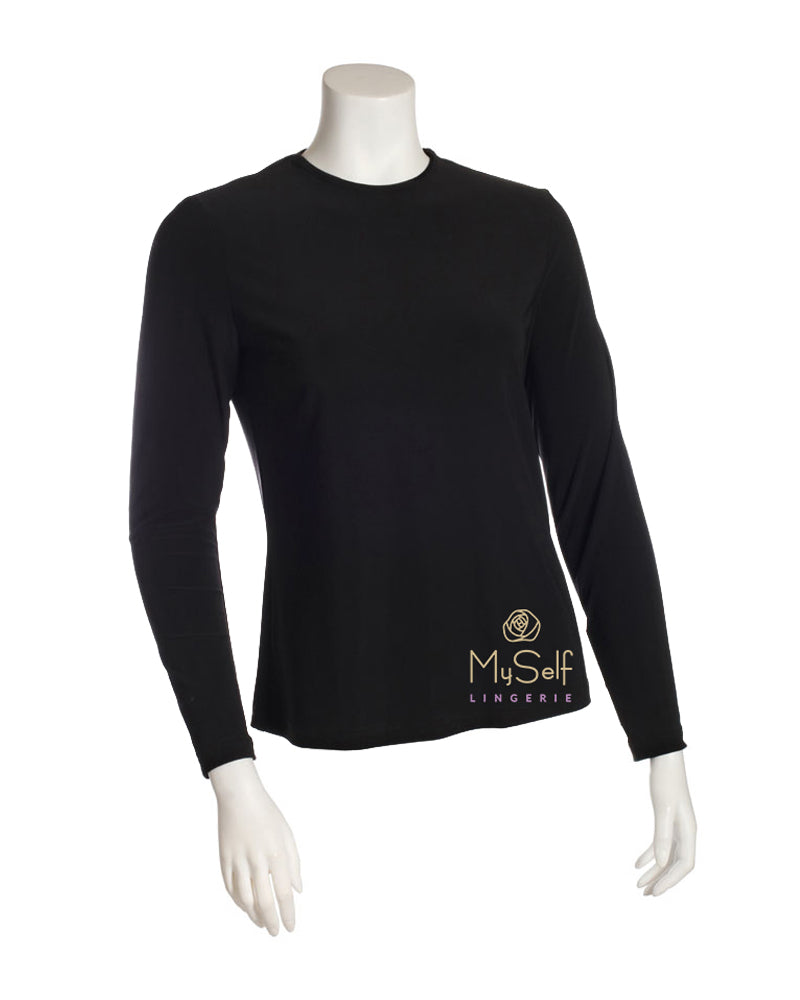 Liliana S5536-WILL Long Sleeve Poly Bias Cut Shell myselflingerie.com