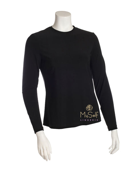 Liliana S5536-WILL Long Sleeve Poly Bias Cut Shell myselflingerie.com