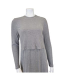 Angelice Grey Ribbed Bamboo Modal Nursing Nightgown