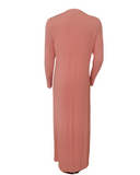Angelice Salmon Ribbed Bamboo Modal Nursing Nightgown
