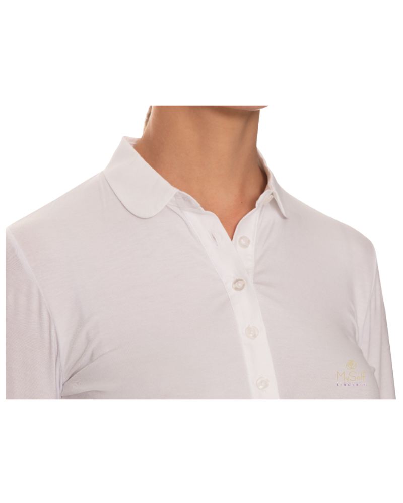 Gemsli Modal Long Sleeve Shell with Rounded Collar