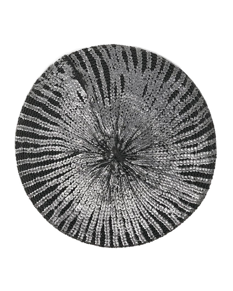 Revaz SSB22E/Q Grey and Silver Metallic Knit Snood myselflingerie.com