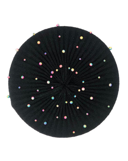 Revaz SSB28H/RNBW Navy with Rainbow Pearls Knit Snood myselflingerie.com