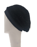 SG Solid Black Lined Chenille with Band