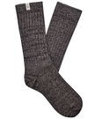 UGG 1014832 Grey/Black Rib Knit Slouchy Crew Socks myselfingerie.com