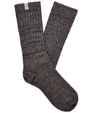 UGG Grey/Black Rib Knit Slouchy Crew Socks