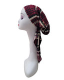 Triple Up Burberry Inspired Plaid Unlined Pre-Tied Bandanna