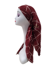Lizi Headwear Open Back Burgundy Plaid Pre-Tied Bandanna myselflingerie.com