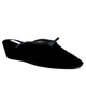 Jacques Levine 20397V Lolita Black Velvet Wedge Slipper myselflingerie.com
