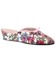 Jacques Levine 20397R Lolita Floral Print White Wedge Slippers myselflingerie.com