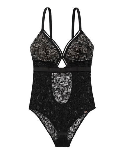 Dorina D000814 Sunray Black Lace Bodysuit myselflingerie.com