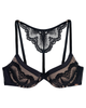 Dorina D000113 Demi Lace Back Black/Beige Molded Underwire Bra myselflingerie.com