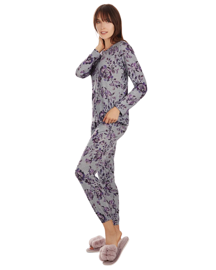 Me Moi CPJ07034 Purple Blossom Modal Pajamas Set myselflingerie.com