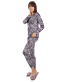 Me Moi Purple Blossom Modal Pajamas Set