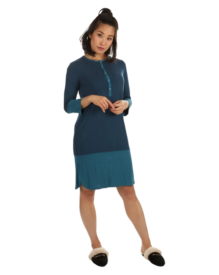 Me Moi CNS07158 Ocean Navy Two Tone Modal Nightshirt myselflingerie.com