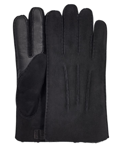 UGG 18712 Black Contrast Sheepskin Men's Gloves Myselflingerie.com