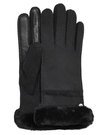 UGG 17371 Black Sheepskin Seamed Gloves myselflingerie.com
