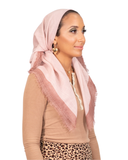 Tie Ur Knot Dusty Pink Shimmer Luxe Square