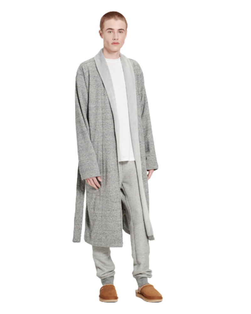 UGG 1096932 Grey Heather Robinson Men's Wrap Robe myselflingerie.com