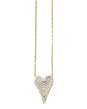 Bitz of Glitz CZ Love Heart Gold Necklace