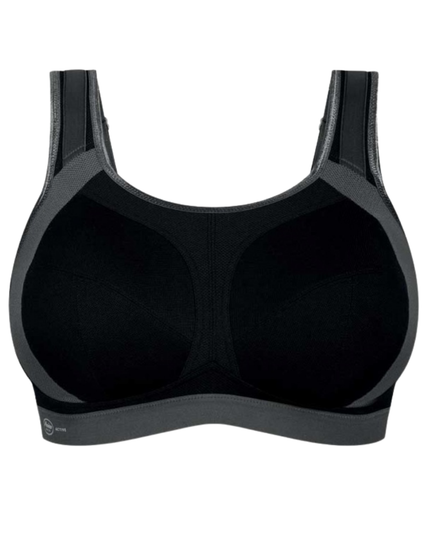 Anita 5567 Black Extreme Control Plus Size Wire Free Sports Bra myselflingerie.com