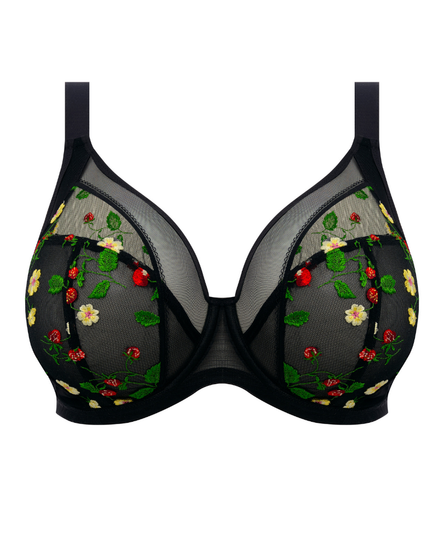 Elomi 300902 Samira Black Embroidered Underwire Bra myselflingerie.com