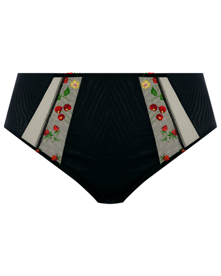 Elomi 300951 Samira Black Embroidered Full Brief myselflingerie.com