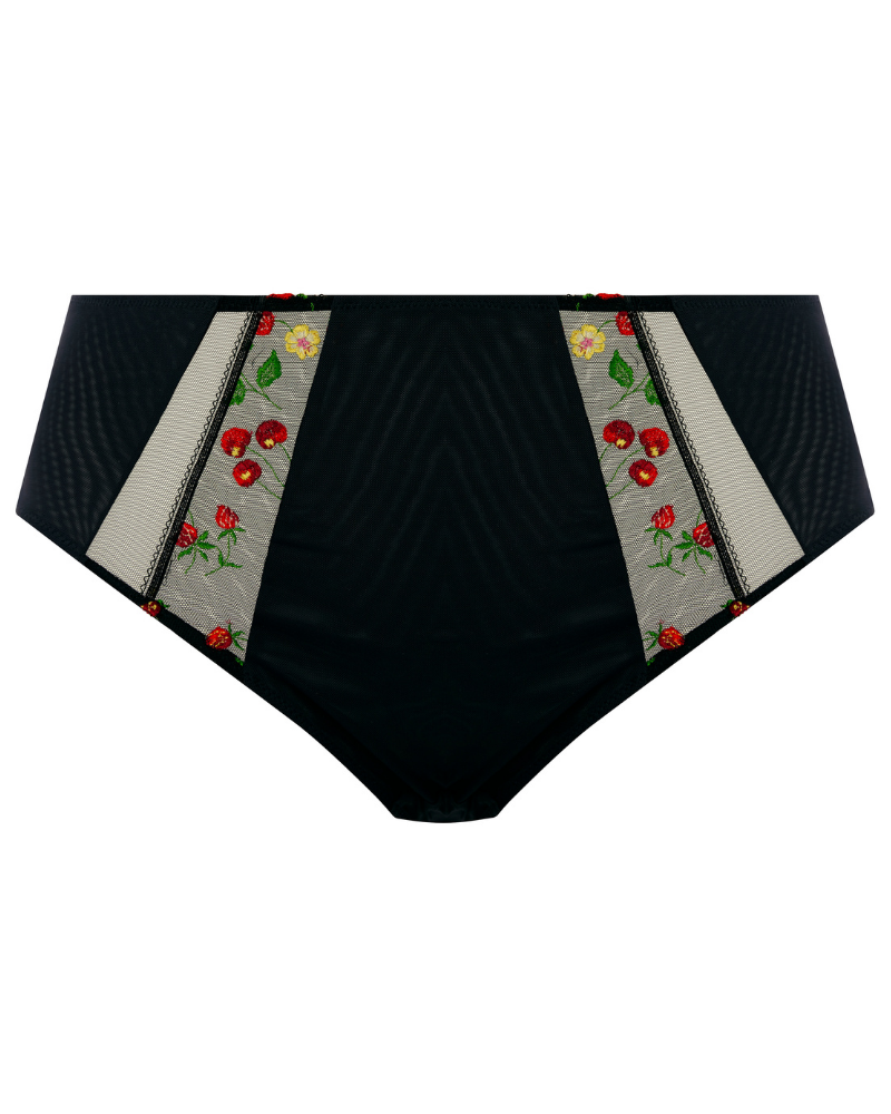 Elomi 300951 Samira Black Embroidered Full Brief myselflingerie.com