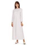 MeMoi CNL07263 Bell Sleeve Trimmed White Cotton Nightgown myselflingerie.com
