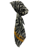 Revaz Black Tiger Printed Pre-Tied Bandanna with Velvet Grip