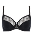 Chantelle 19K1 Black/Gold Luminesce Lace Underwire Bra MYSELFLINGERIE.COM